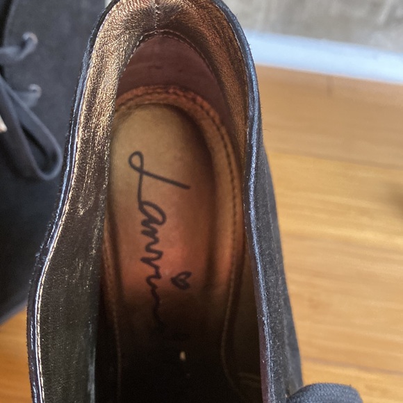 Lanvin Black, lace up , hidden platform for comfort and balance, suede booties - Picture 10 of 10